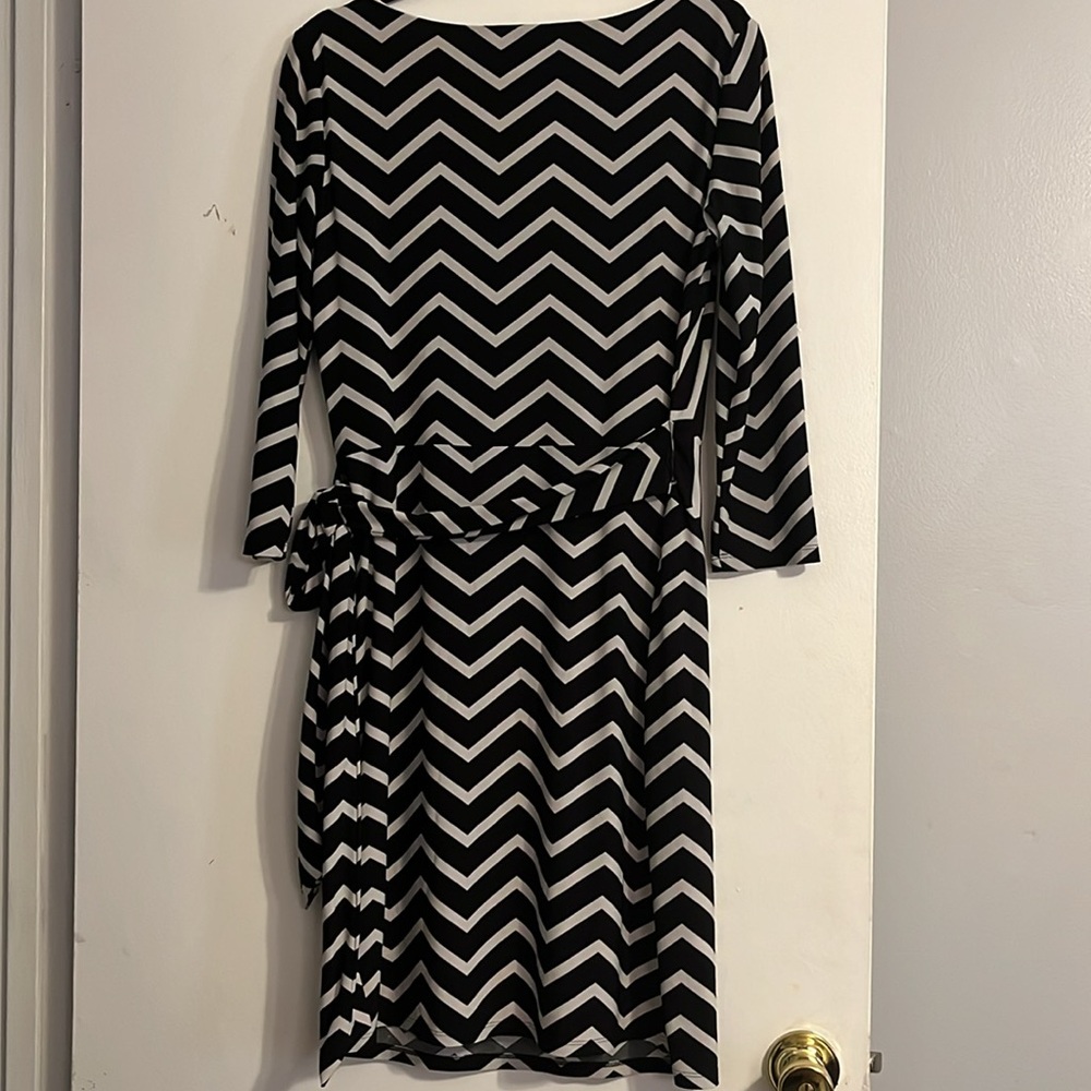 Ralph Lauren Chevron Faux Wrap Dress - Picture 4 of 4